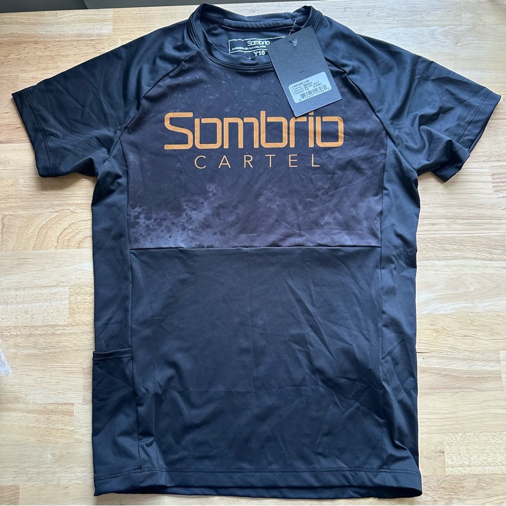 NWT! SOMBRIO Grom’s Renegade 2 Mtb Jersey Size Y10 Youth 10 Black/Gray